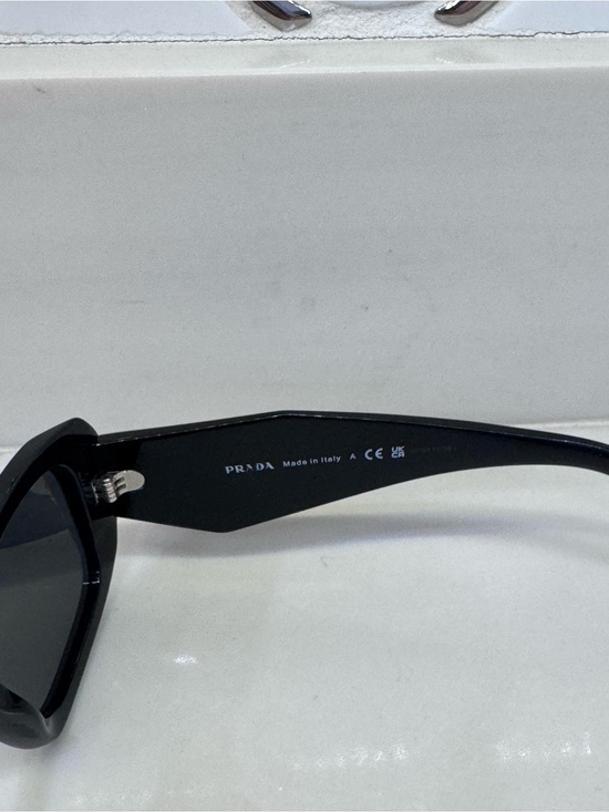 Prada Black Gloss Wide-Arm Sunglasses main image 11